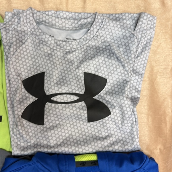 Lot of boys Large T-Shirts w/ 1 zipper hoodie and one tank - Picture 2 of 8